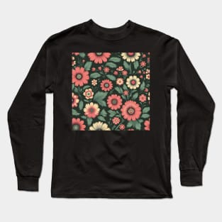 Pink Flowers Long Sleeve T-Shirt